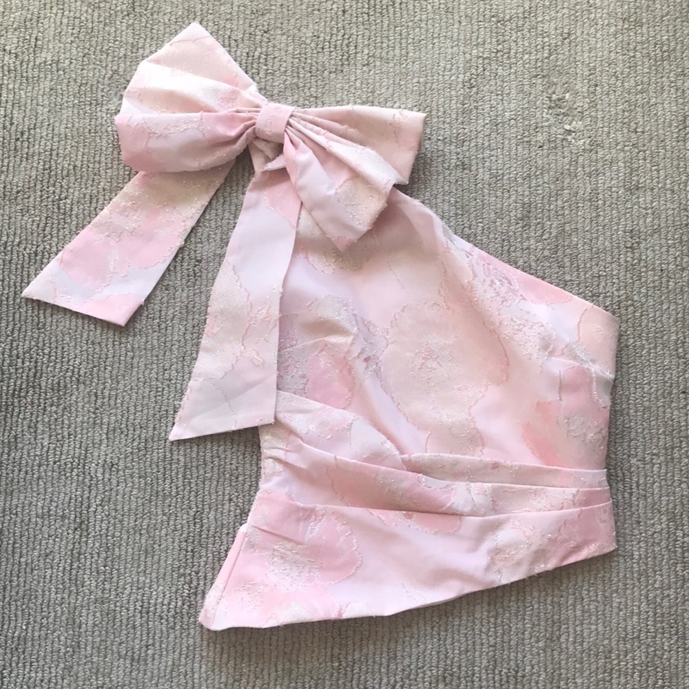 Revolve One Shoulder Bow Top